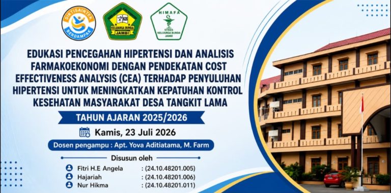 Edukasi Pencegahan Hipertensi dan Analisis Farmakoekonomi di Desa Tangkit Lama